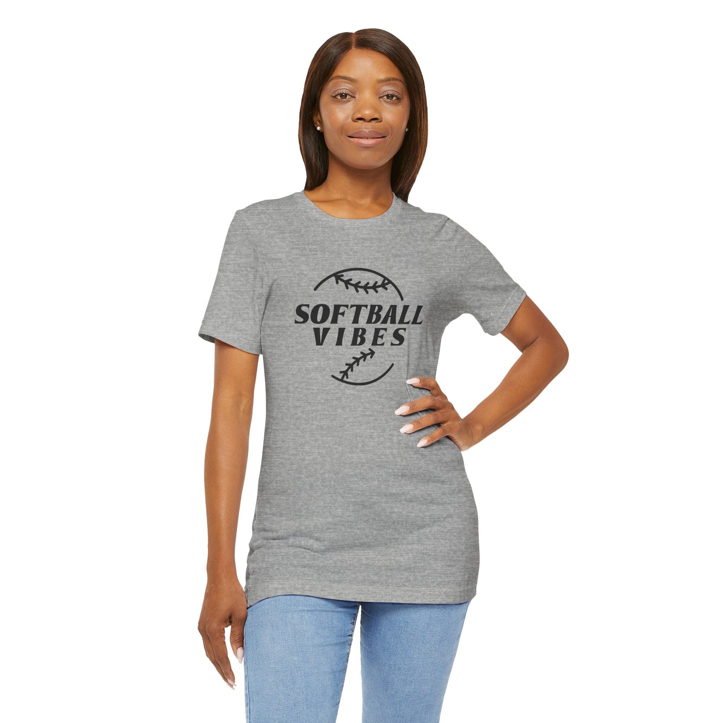 Softball Vibes Unisex Jersey Short Sleeve Tee