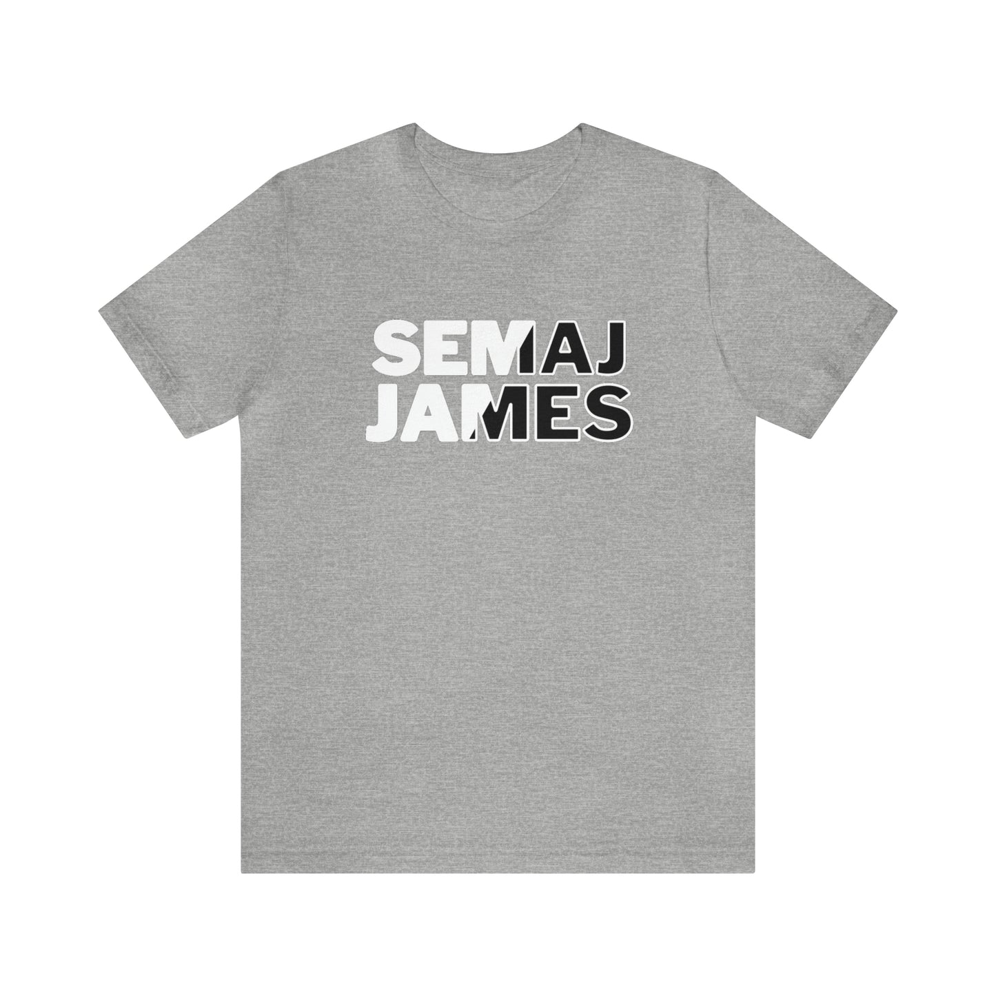 Semaj James Black & White Unisex Jersey Short Sleeve Tee