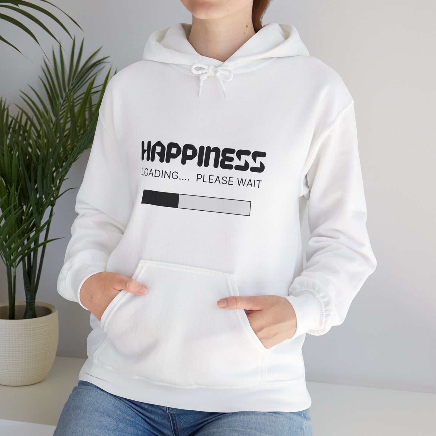 Happiness Loading Please Wait Unisex Heavy Blend™ Hooded Sweatshirt