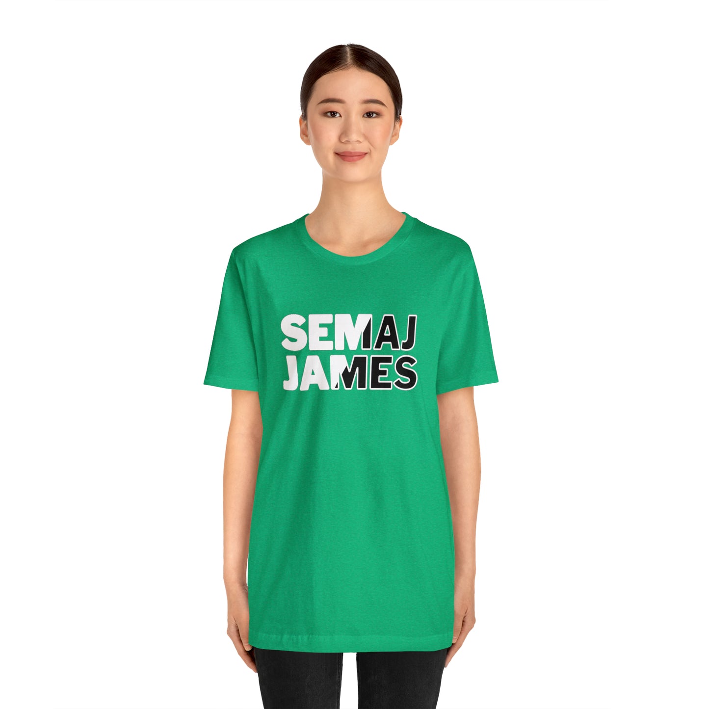 Semaj James Black & White Unisex Jersey Short Sleeve Tee