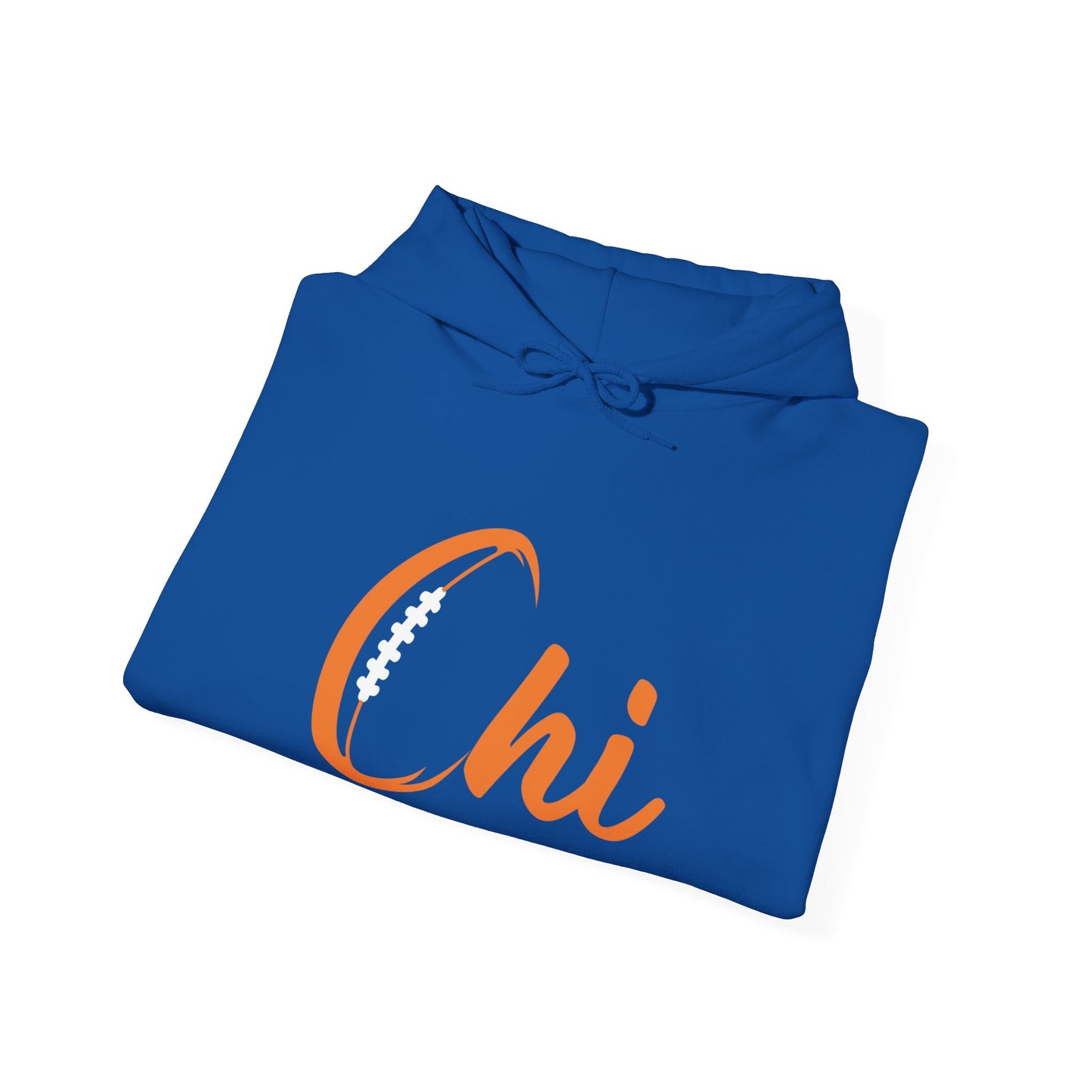 Chi Football/ Orange Unisex Heavy Blend™ Hooded Sweatshirt
