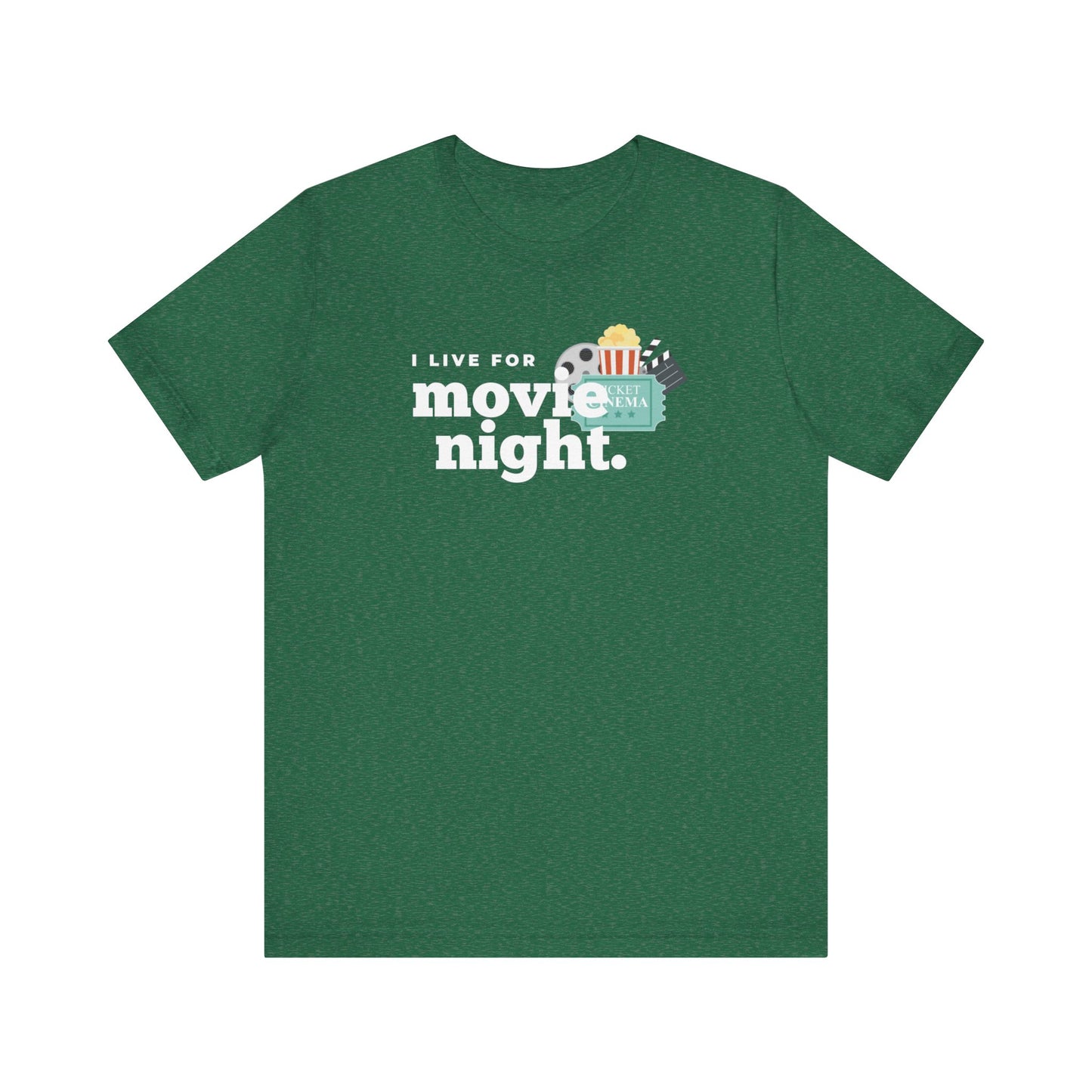 I Live For Movie Night Unisex Jersey Short Sleeve Tee