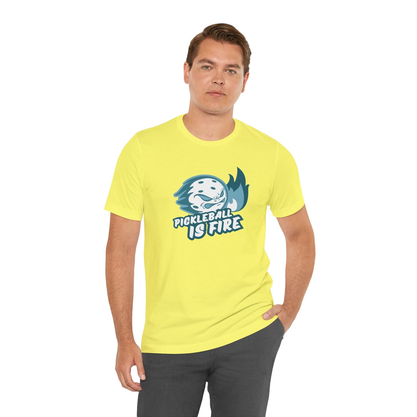 Pickleball Is Fire Unisex Jersey Short Sleeve Tee
