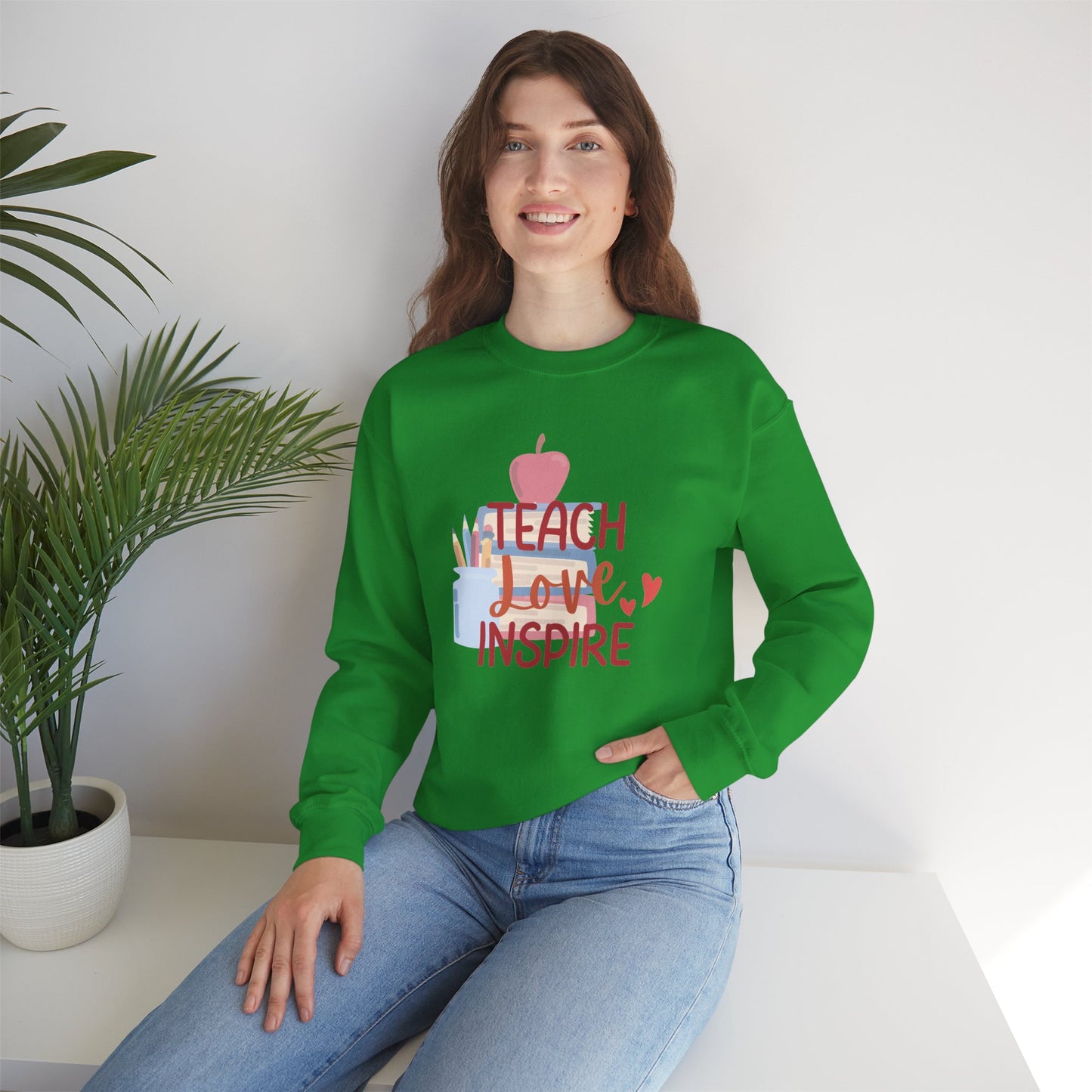 Teach, Love Inspire Unisex Heavy Blend™ Crewneck Sweatshirt