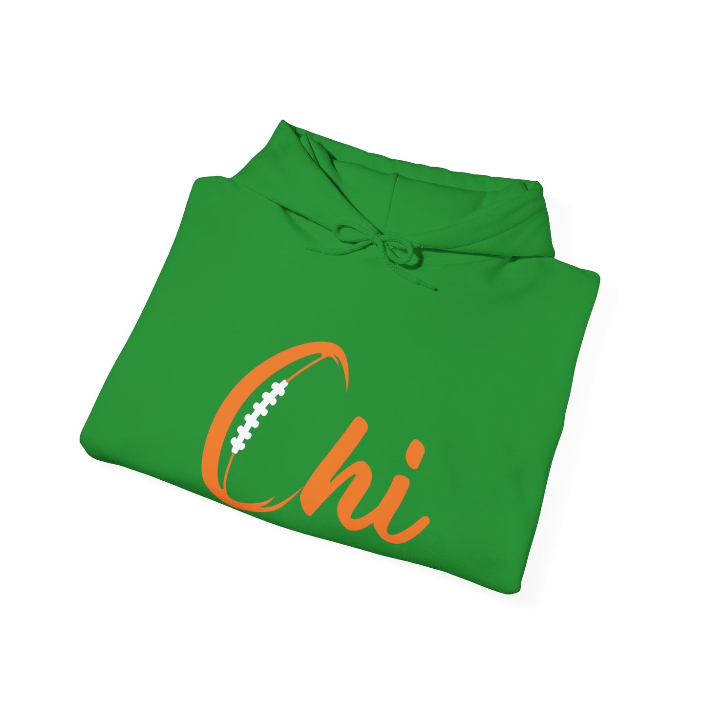 Chi Football/ Orange Unisex Heavy Blend™ Hooded Sweatshirt