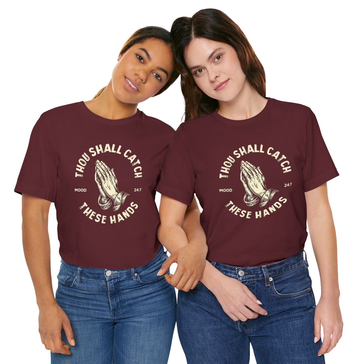 Thou Shall Catch These Hands Unisex Jersey Short Sleeve Tee