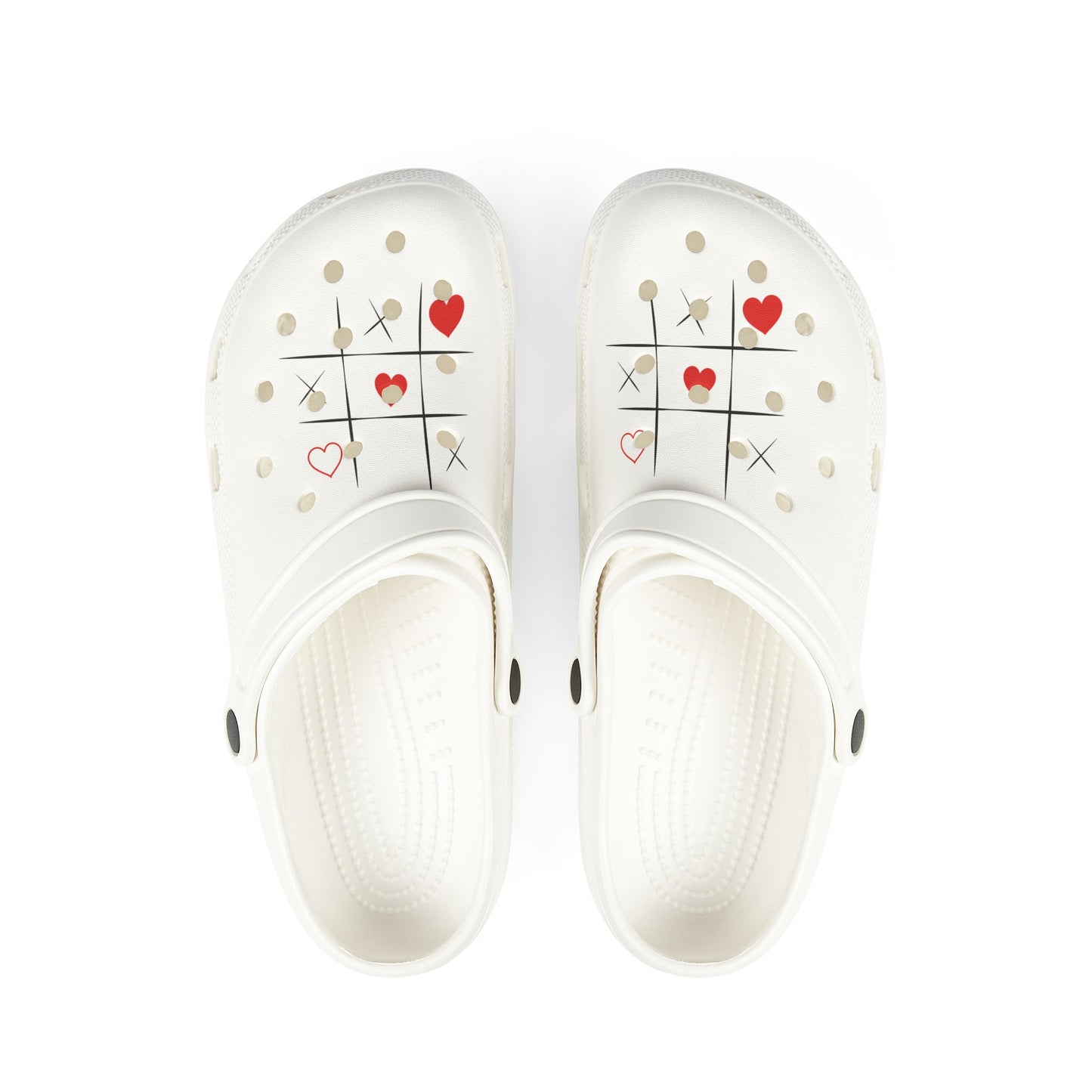 Tic Tac Love EVA Foam Rubber Shoes (AOP)