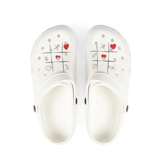 Tic Tac Love EVA Foam Rubber Shoes (AOP)