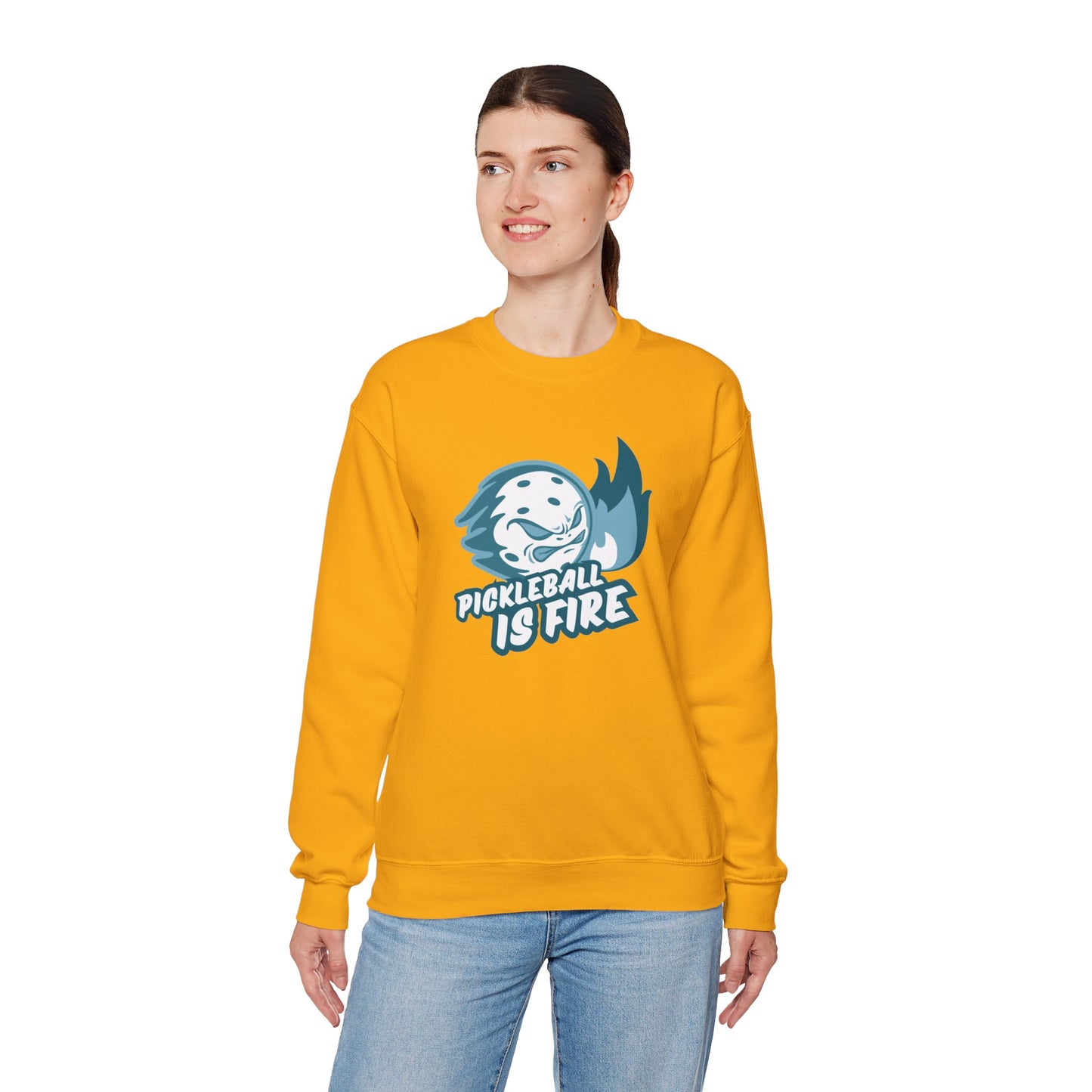 Pickleball is Fire Unisex Heavy Blend™ Crewneck Sweatshirt