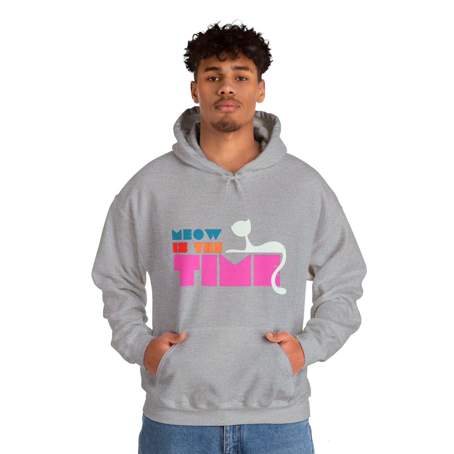 Meow Is The Time Unisex Heavy Blend™ Hooded Sweatshirt