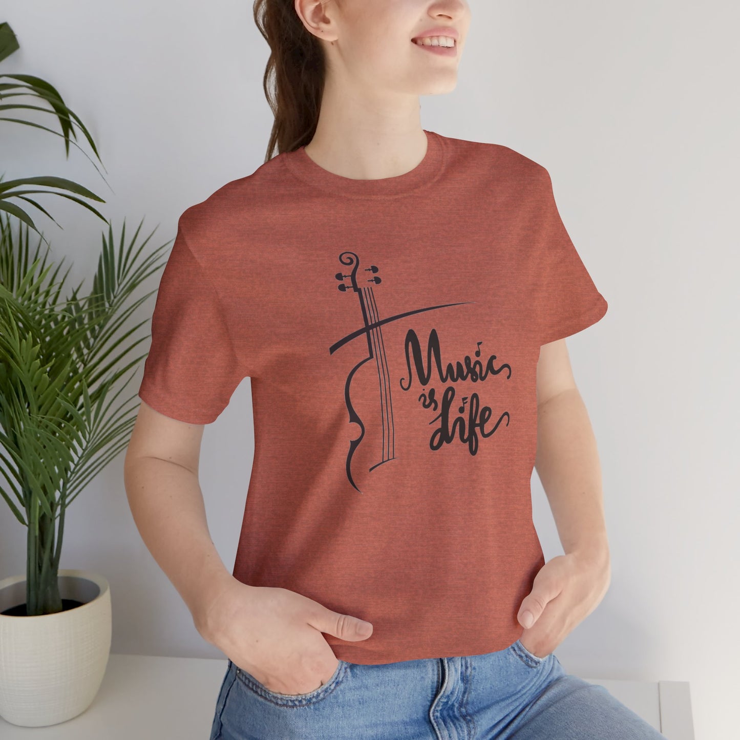 Music Is Life Unisex Jersey Short Sleeve Tee