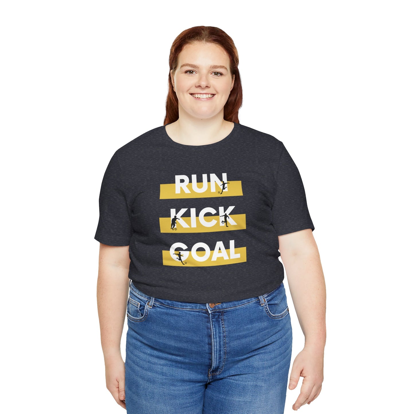 Soccer\ Run Kick Goal Unisex Jersey Short Sleeve Tee