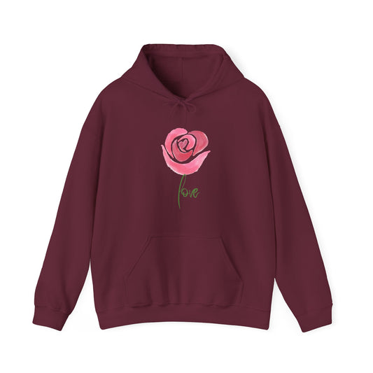 Flower Love Unisex Heavy Blend™ Hooded Sweatshirt