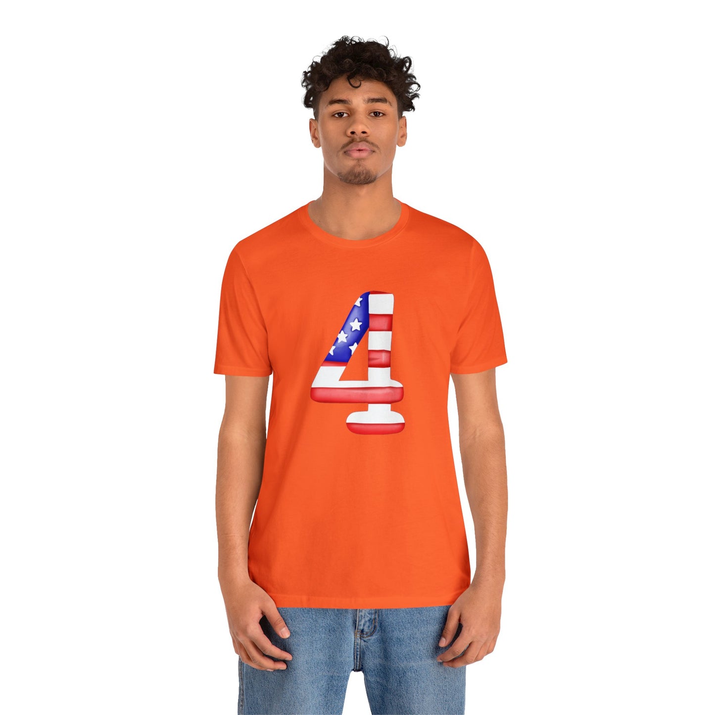 Fourth Red White Blue Unisex Jersey Short Sleeve Tee