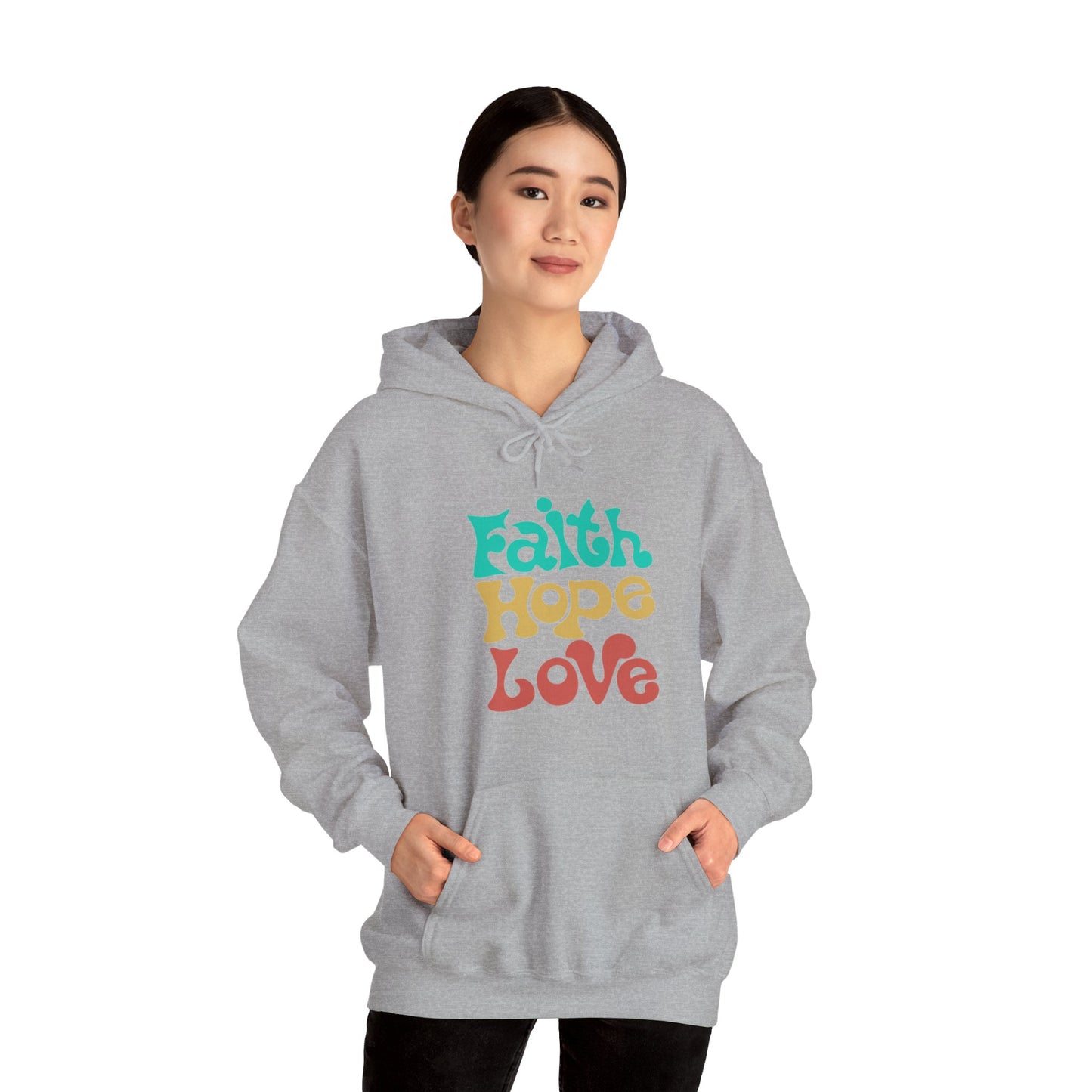 Faith Hope Love Unisex Heavy Blend™ Hooded Sweatshirt