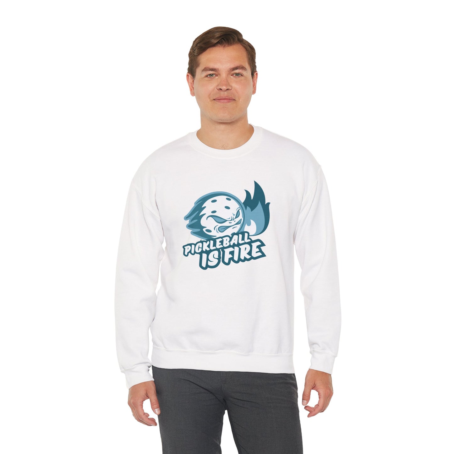 Pickleball is Fire Unisex Heavy Blend™ Crewneck Sweatshirt