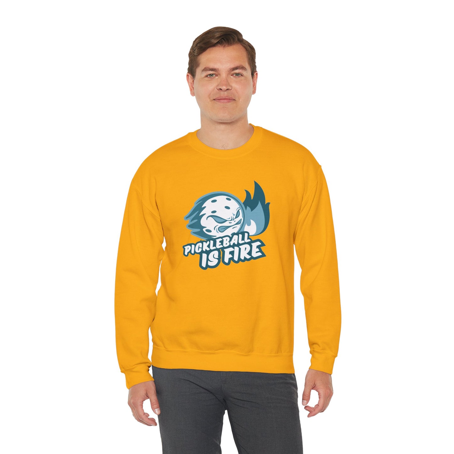 Pickleball is Fire Unisex Heavy Blend™ Crewneck Sweatshirt
