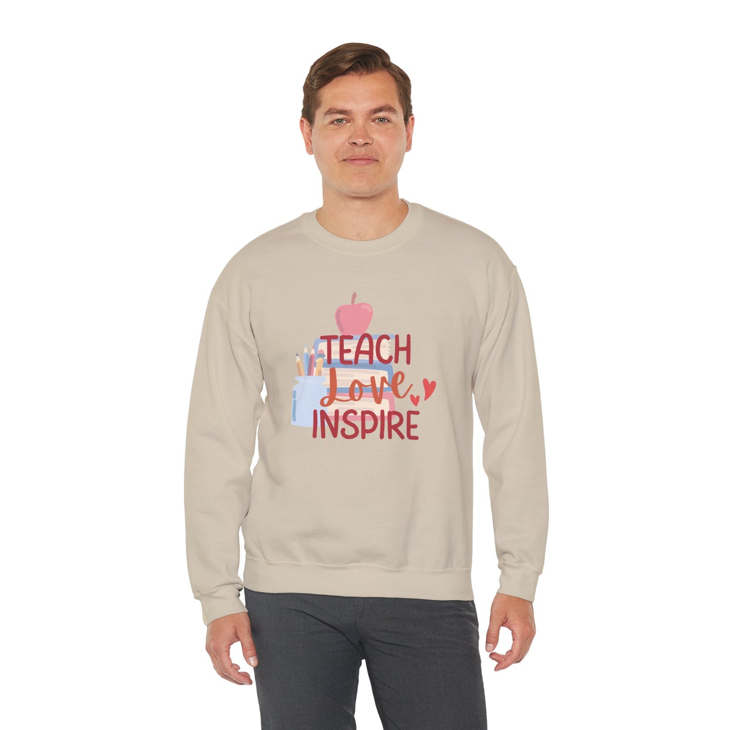 Teach, Love Inspire Unisex Heavy Blend™ Crewneck Sweatshirt