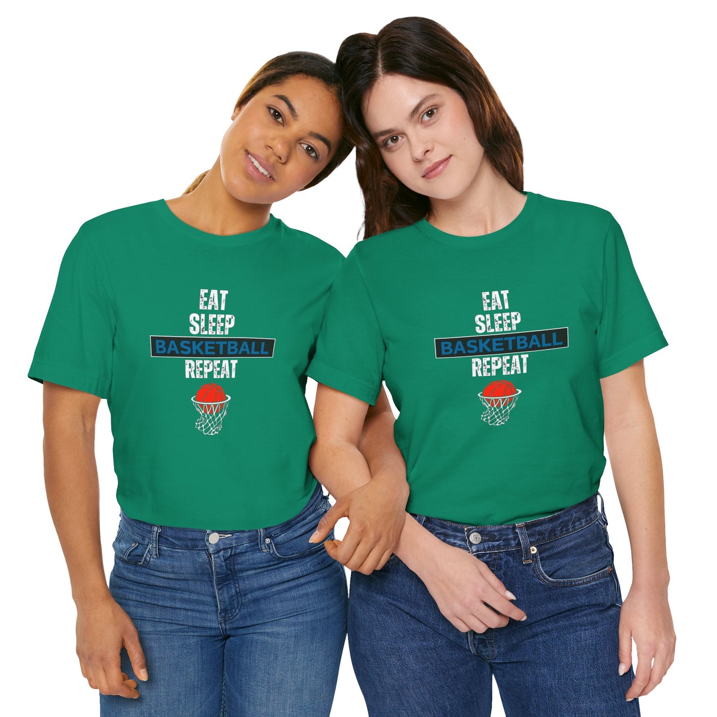 Eat, Sleep, Basketball, Repeat Unisex Jersey Short Sleeve Tee