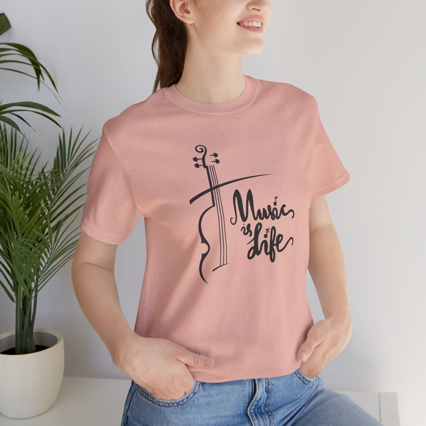 Music Is Life Unisex Jersey Short Sleeve Tee