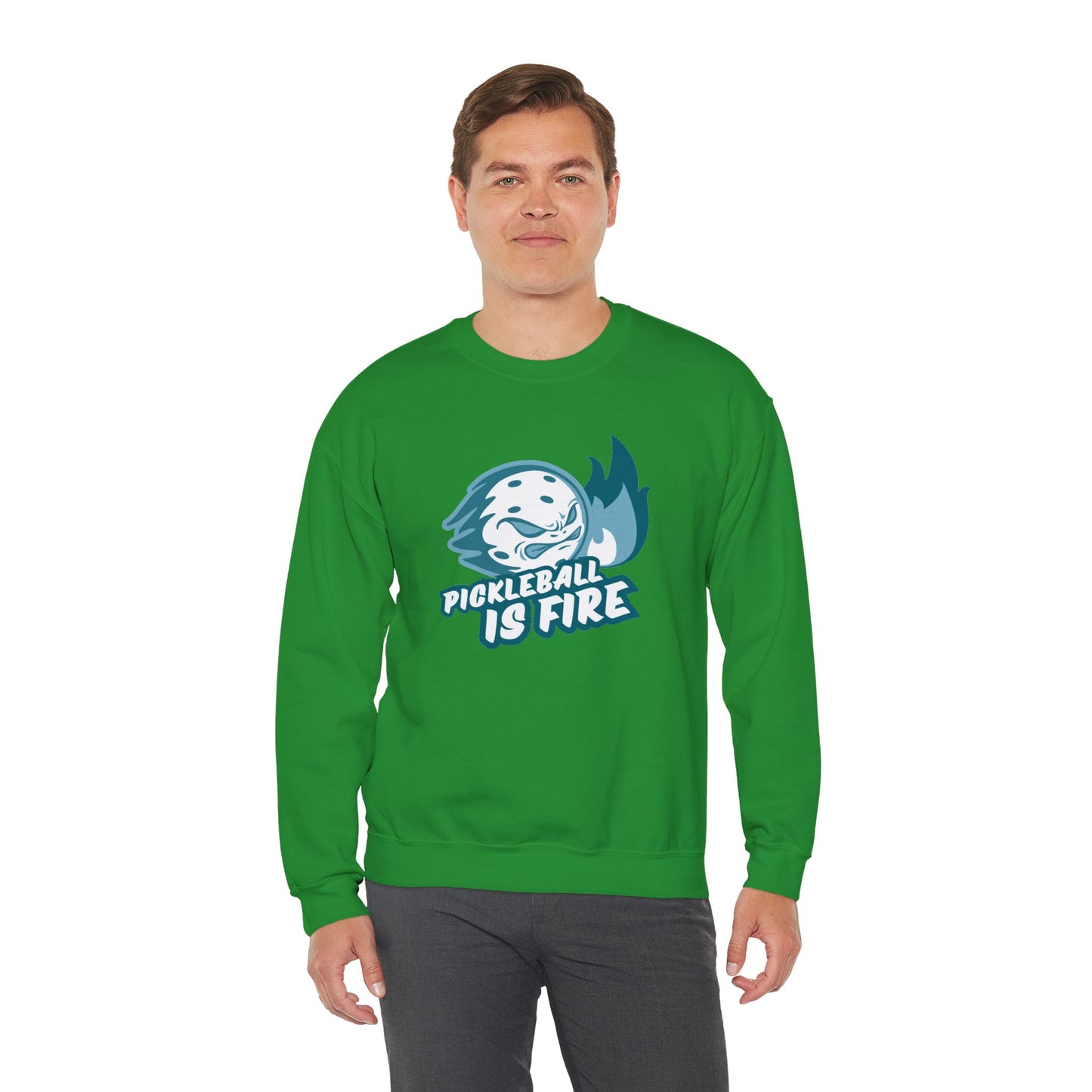 Pickleball is Fire Unisex Heavy Blend™ Crewneck Sweatshirt