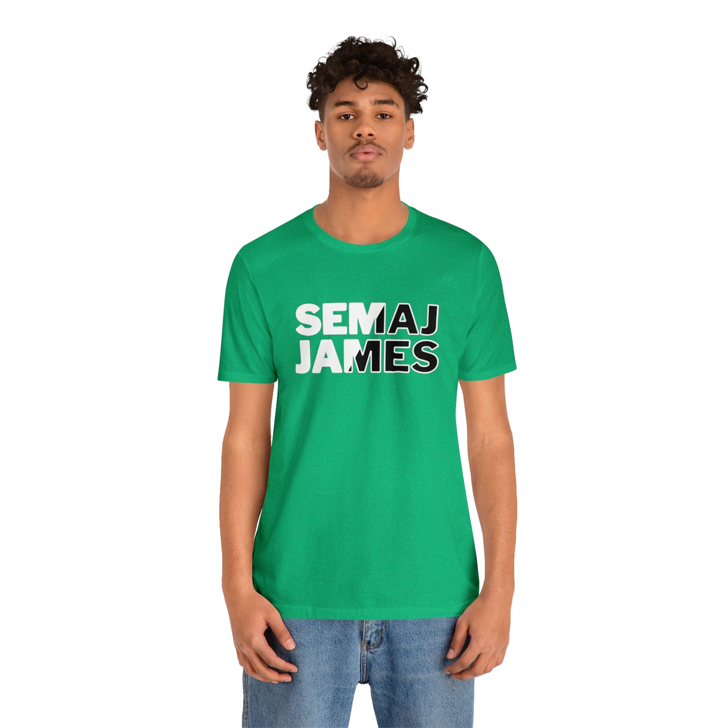 Semaj James Black & White Unisex Jersey Short Sleeve Tee