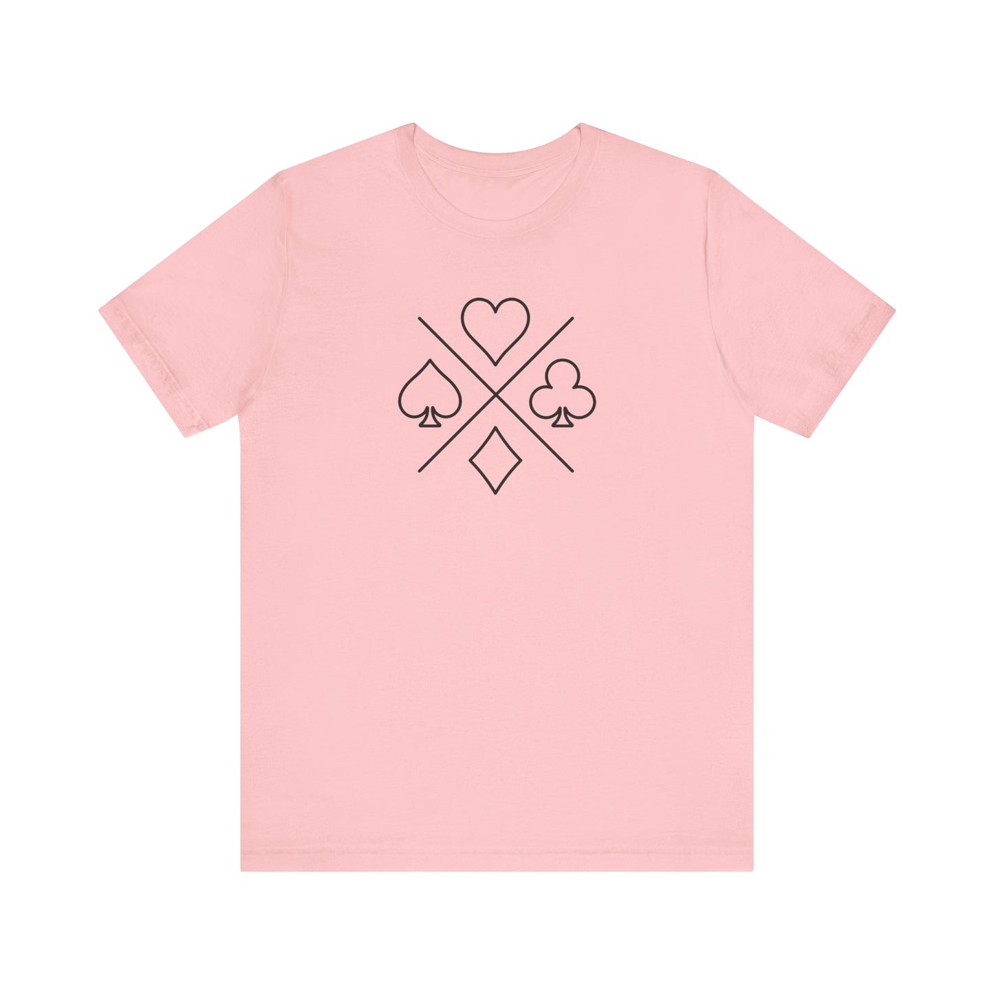 Poker/ Hearts, Spades, Clubs, Diamonds Unisex Jersey Short Sleeve Tee