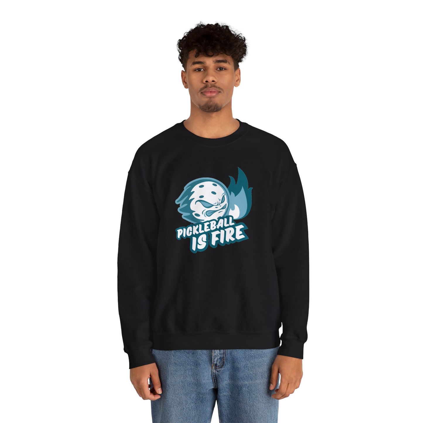 Pickleball is Fire Unisex Heavy Blend™ Crewneck Sweatshirt