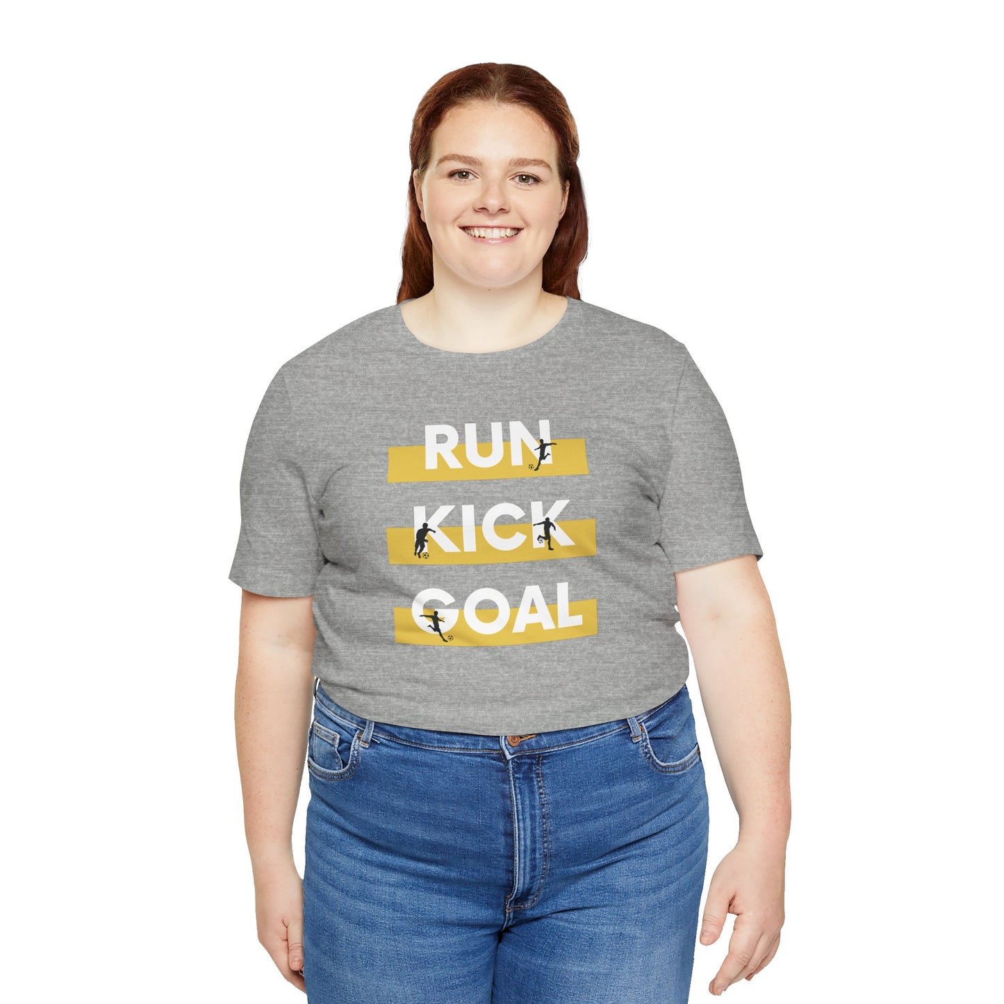 Soccer\ Run Kick Goal Unisex Jersey Short Sleeve Tee