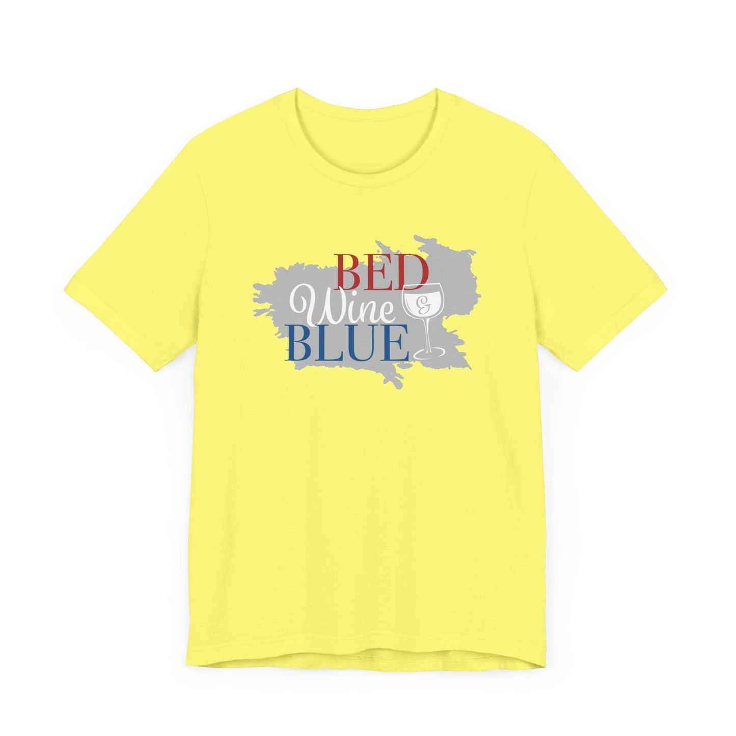 Bed Wine & Blue Unisex Jersey Short Sleeve Tee