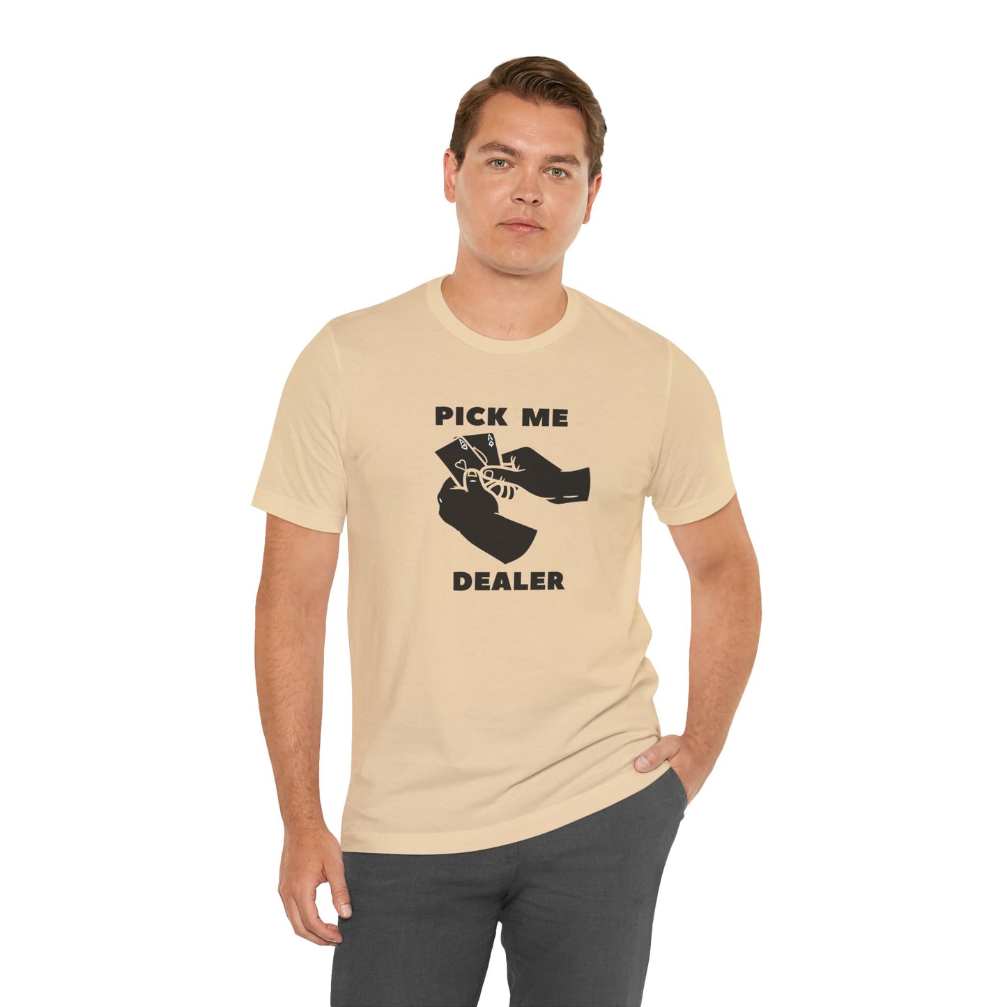 Poker/ Pick Me Dealer Unisex Jersey Short Sleeve Tee