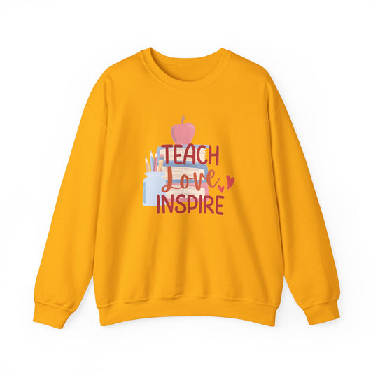 Teach, Love Inspire Unisex Heavy Blend™ Crewneck Sweatshirt