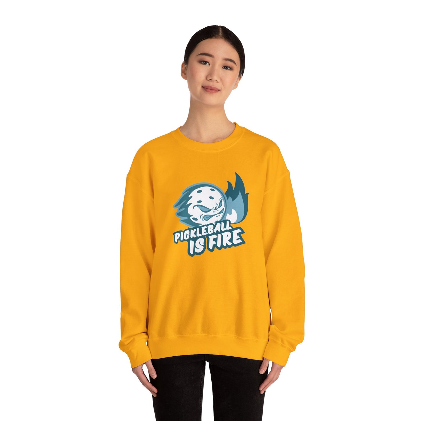 Pickleball is Fire Unisex Heavy Blend™ Crewneck Sweatshirt