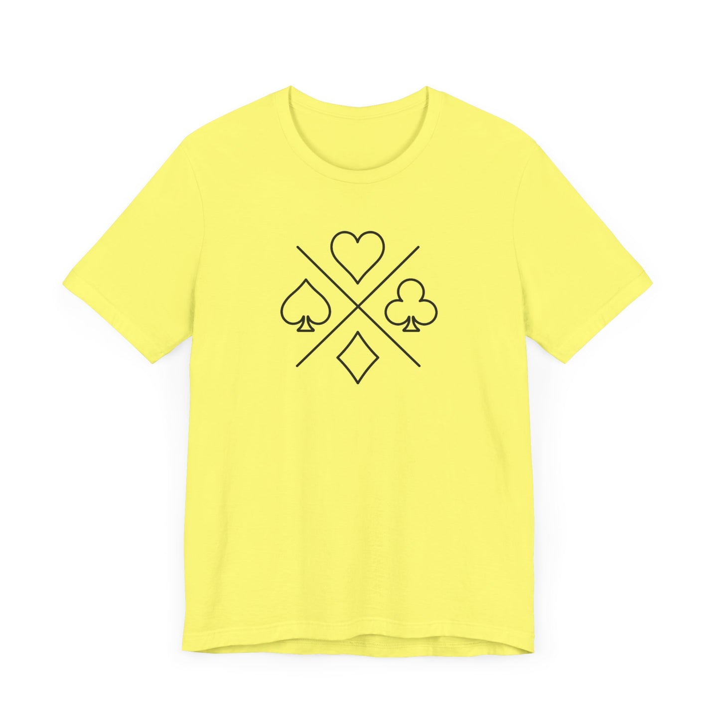 Poker/ Hearts, Spades, Clubs, Diamonds Unisex Jersey Short Sleeve Tee