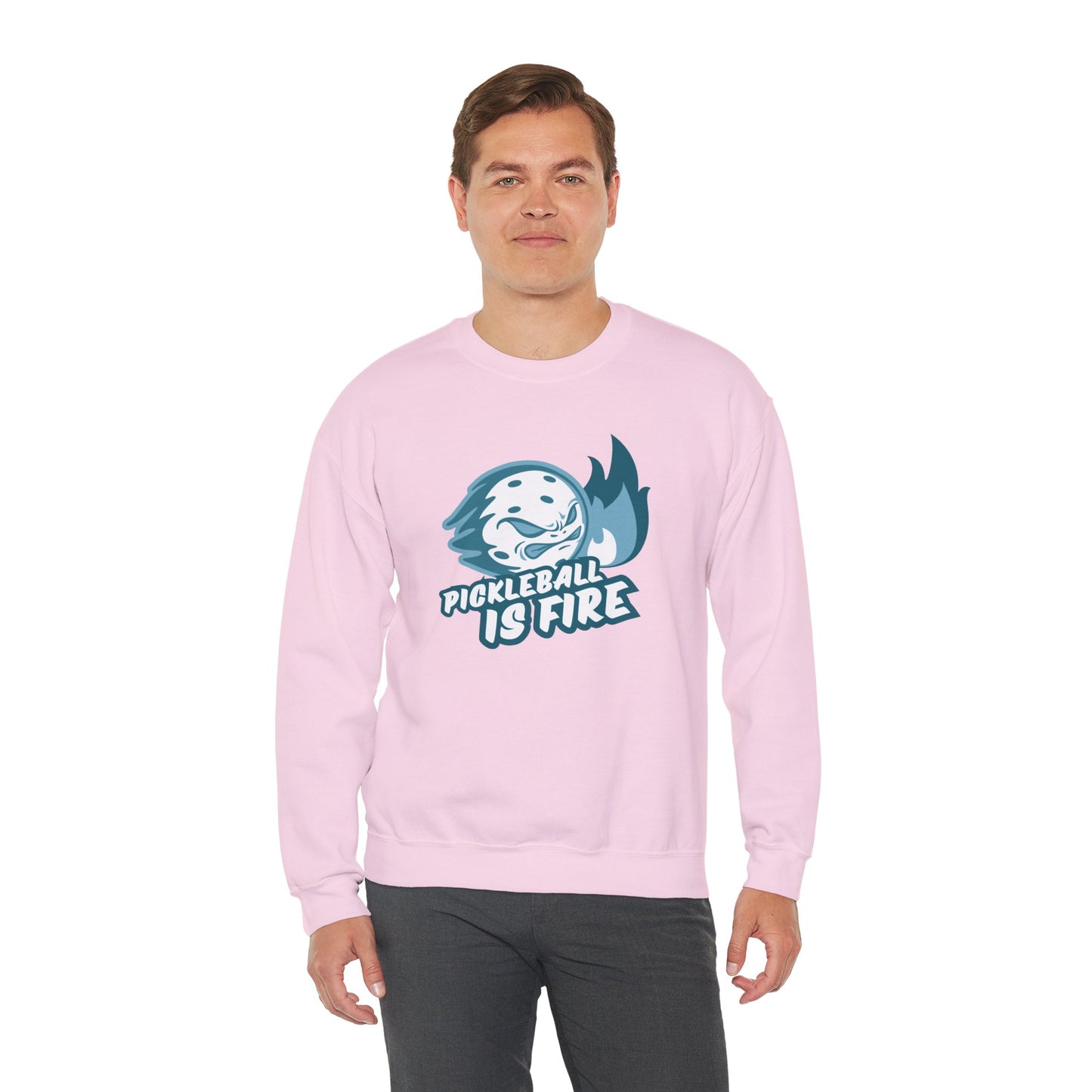 Pickleball is Fire Unisex Heavy Blend™ Crewneck Sweatshirt