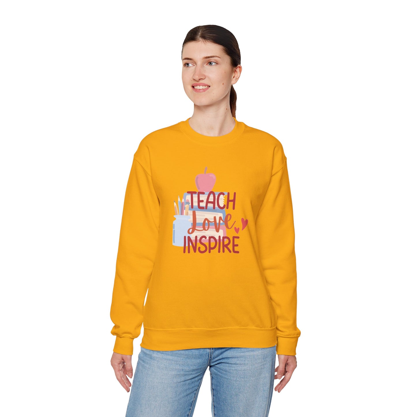 Teach, Love Inspire Unisex Heavy Blend™ Crewneck Sweatshirt