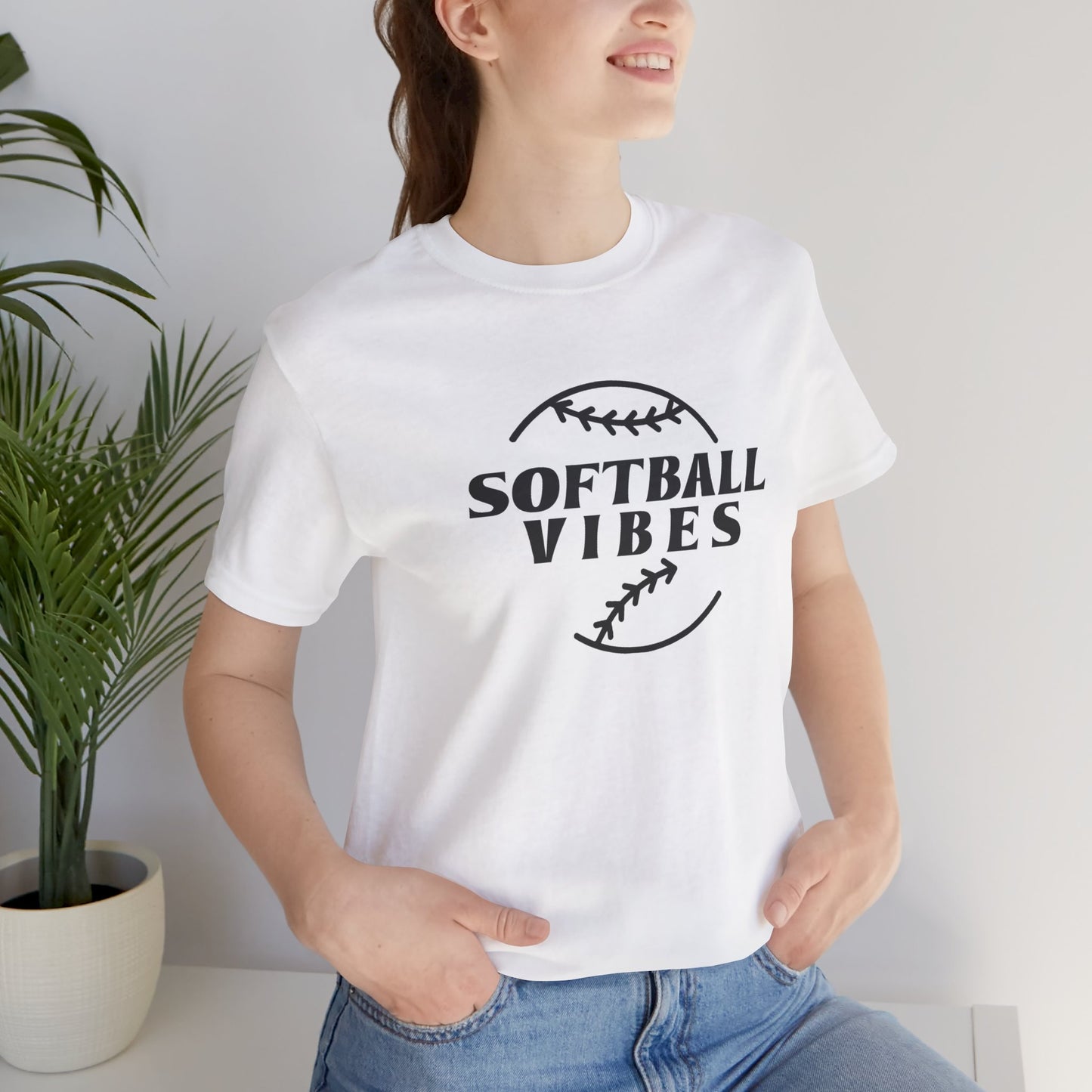 Softball Vibes Unisex Jersey Short Sleeve Tee