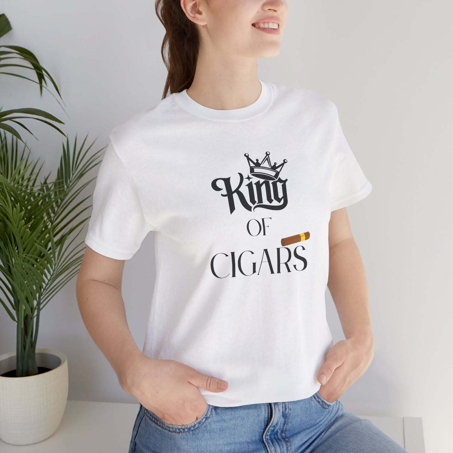 Cigars/ King of Cigars Unisex Jersey Short Sleeve Tee