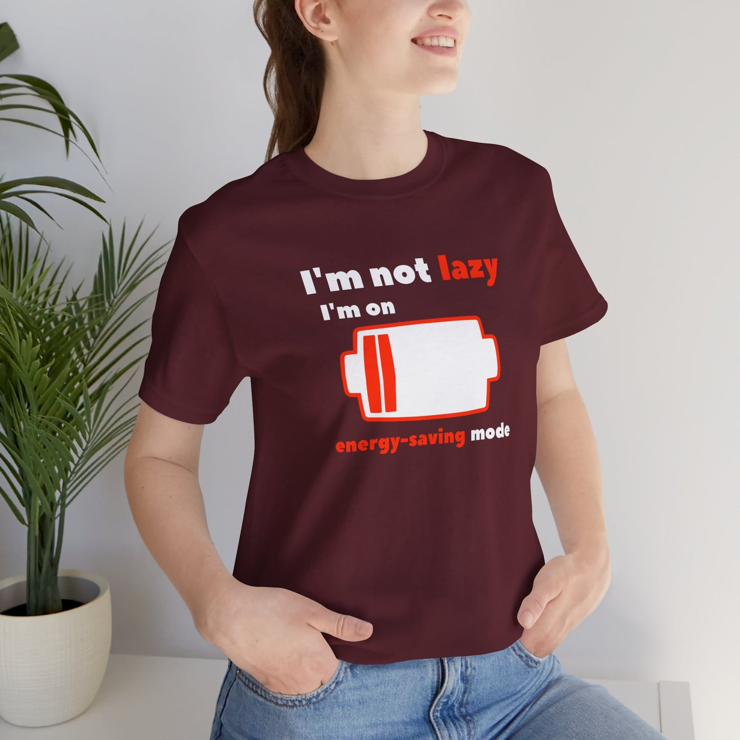 I'm Not Lazy Energy Saving Mode Unisex Softstyle T-Shirt