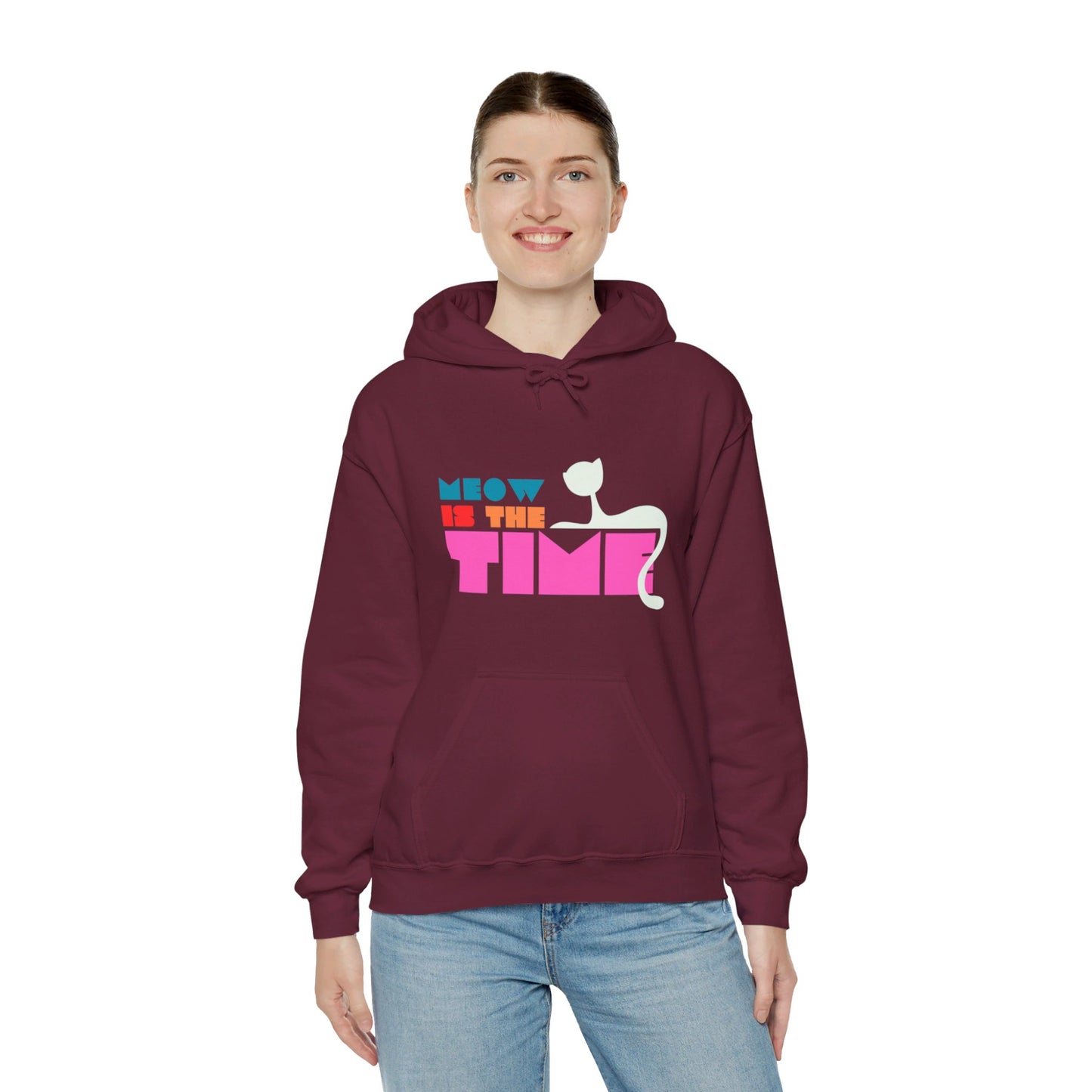 Meow Is The Time Unisex Heavy Blend™ Hooded Sweatshirt