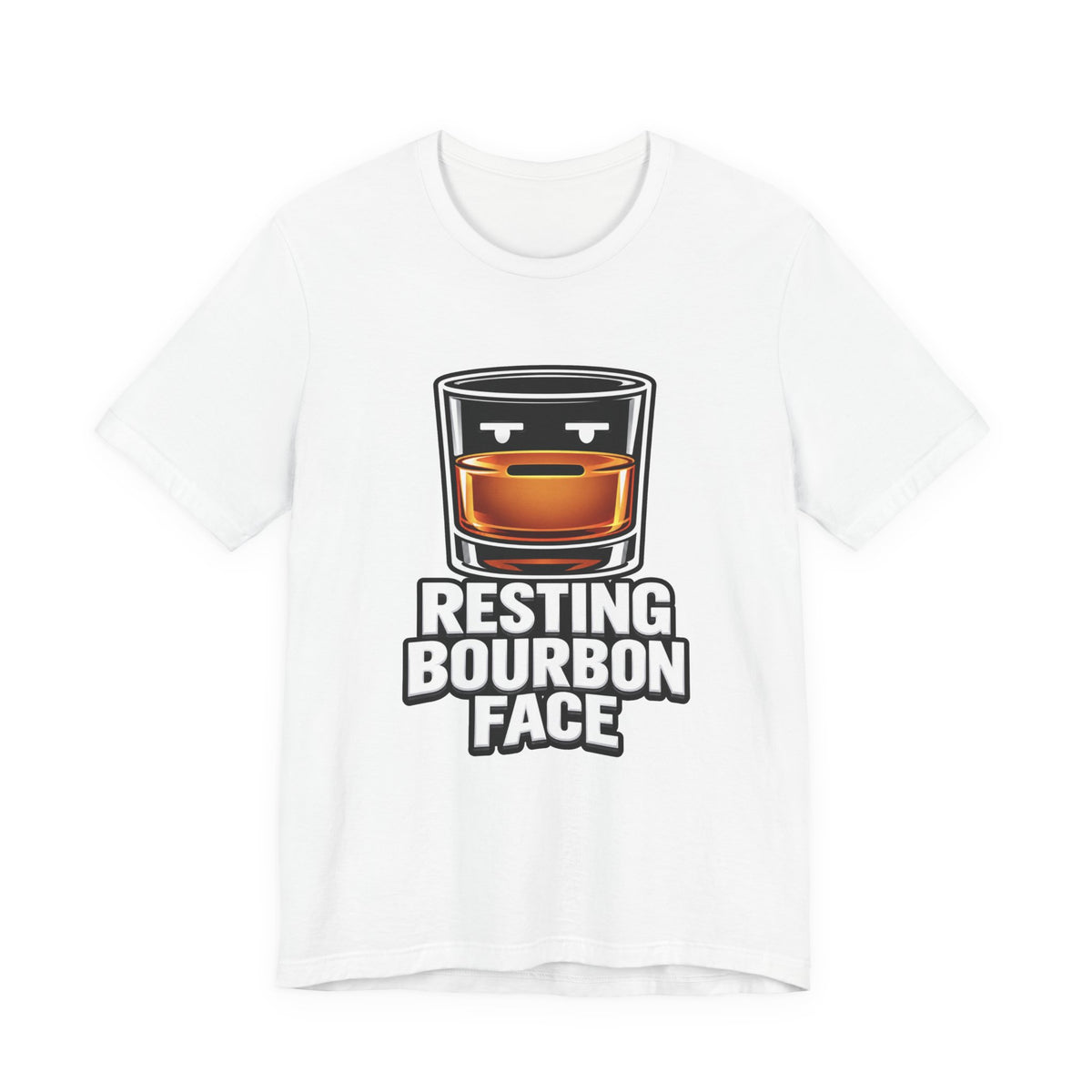 Resting Bourbon Face Unisex Jersey Short Sleeve Tee