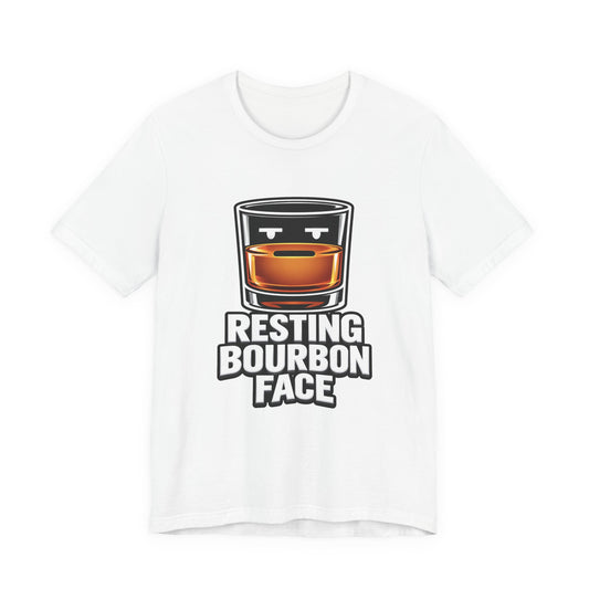 Resting Bourbon Face Unisex Jersey Short Sleeve Tee