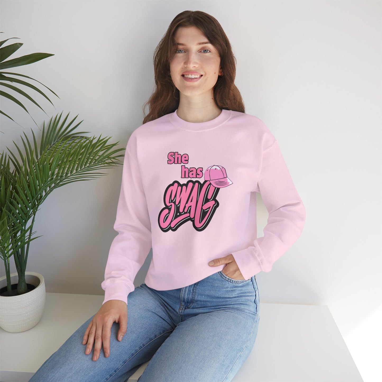 She Has Swag Unisex Heavy Blend™ Crewneck Sweatshirt