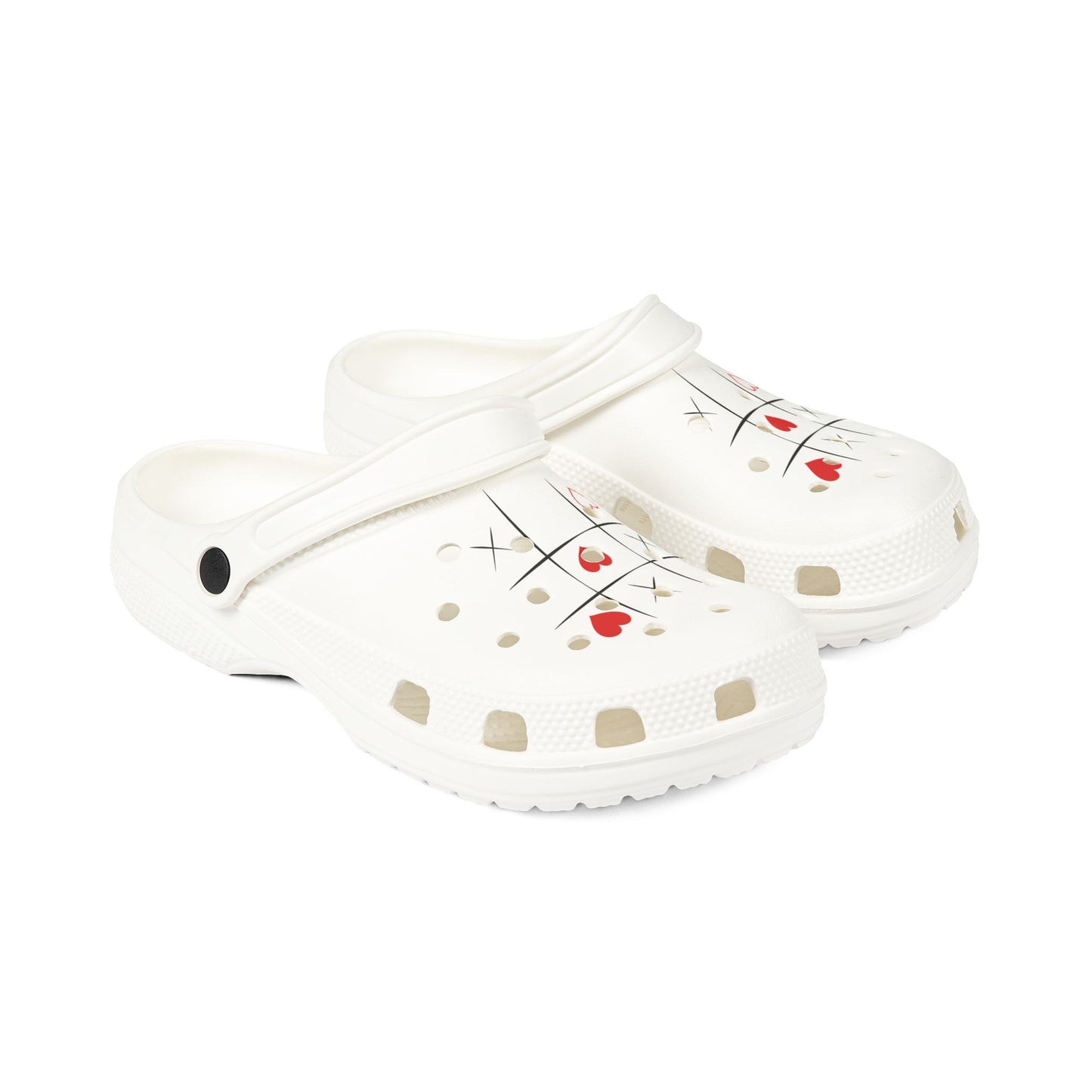 Tic Tac Love EVA Foam Rubber Shoes (AOP)