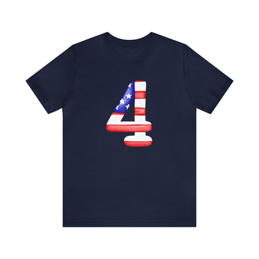 Fourth Red White Blue Unisex Jersey Short Sleeve Tee