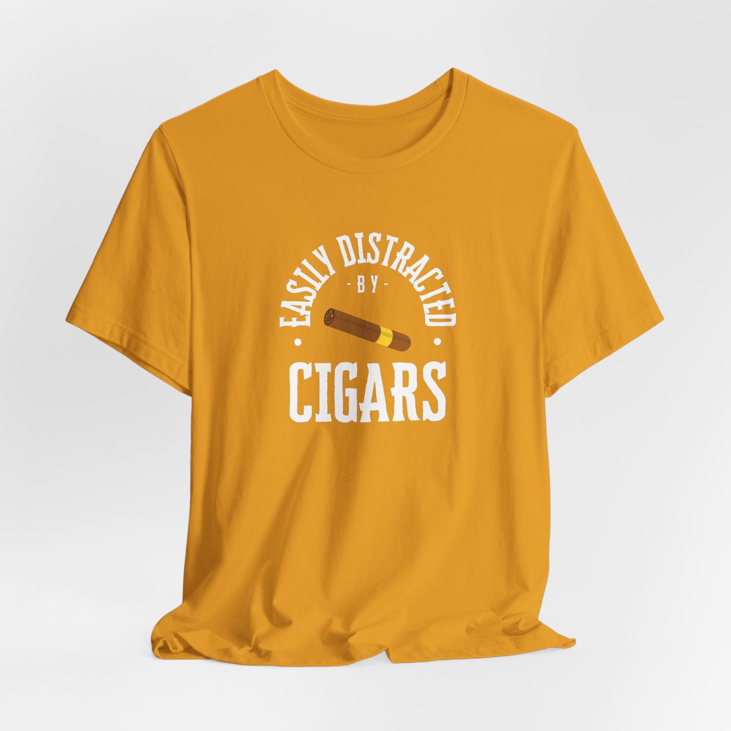 Cigar/ Easily Distracted By Cigars Unisex Jersey Short Sleeve Tee