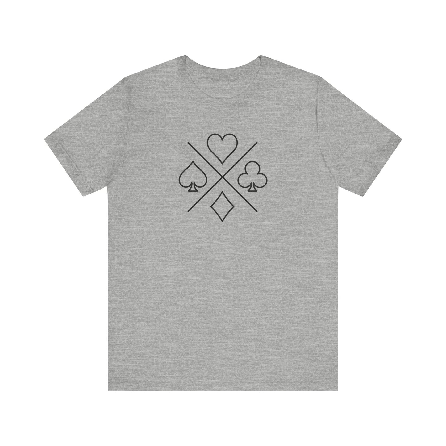 Poker/ Hearts, Spades, Clubs, Diamonds Unisex Jersey Short Sleeve Tee