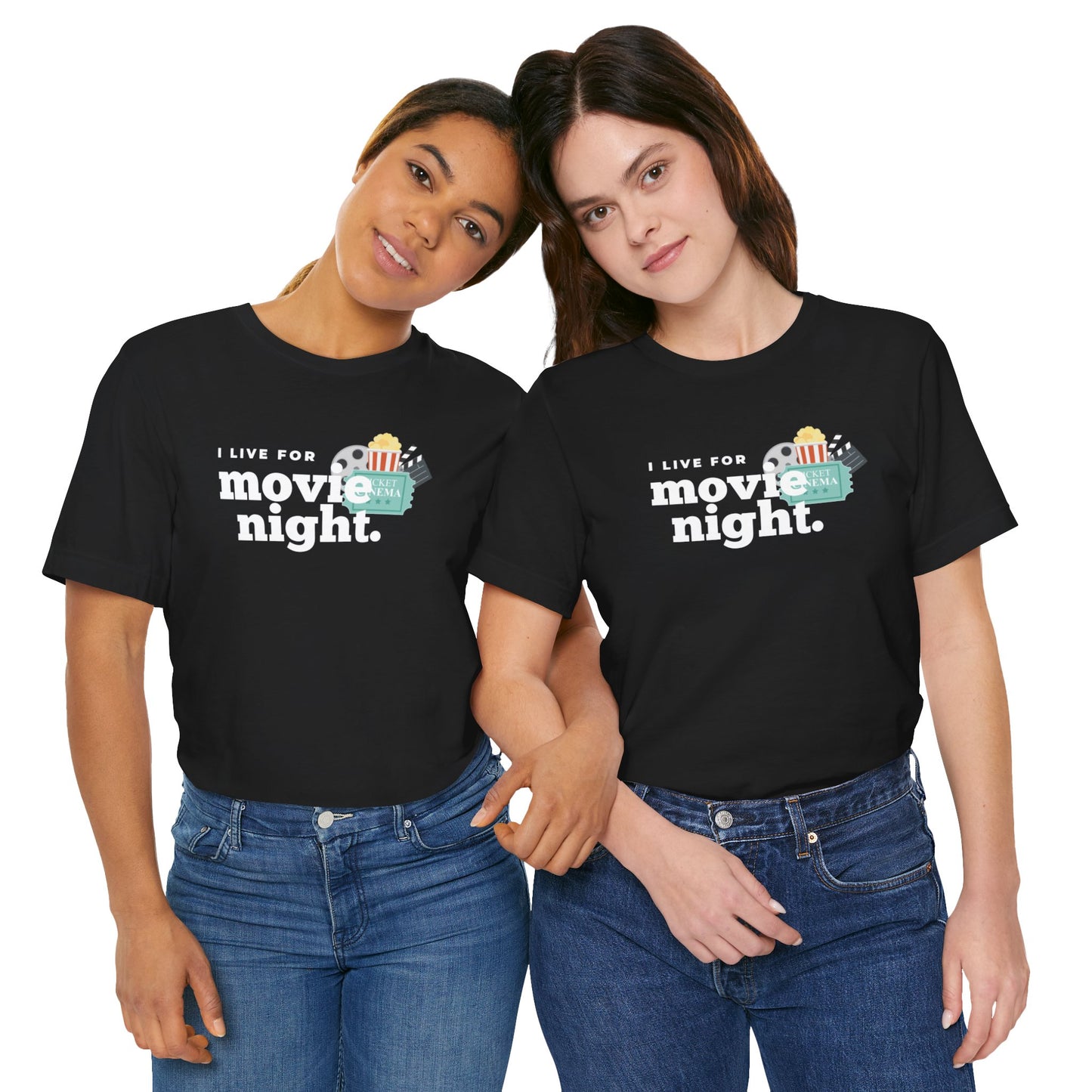 I Live For Movie Night Unisex Jersey Short Sleeve Tee