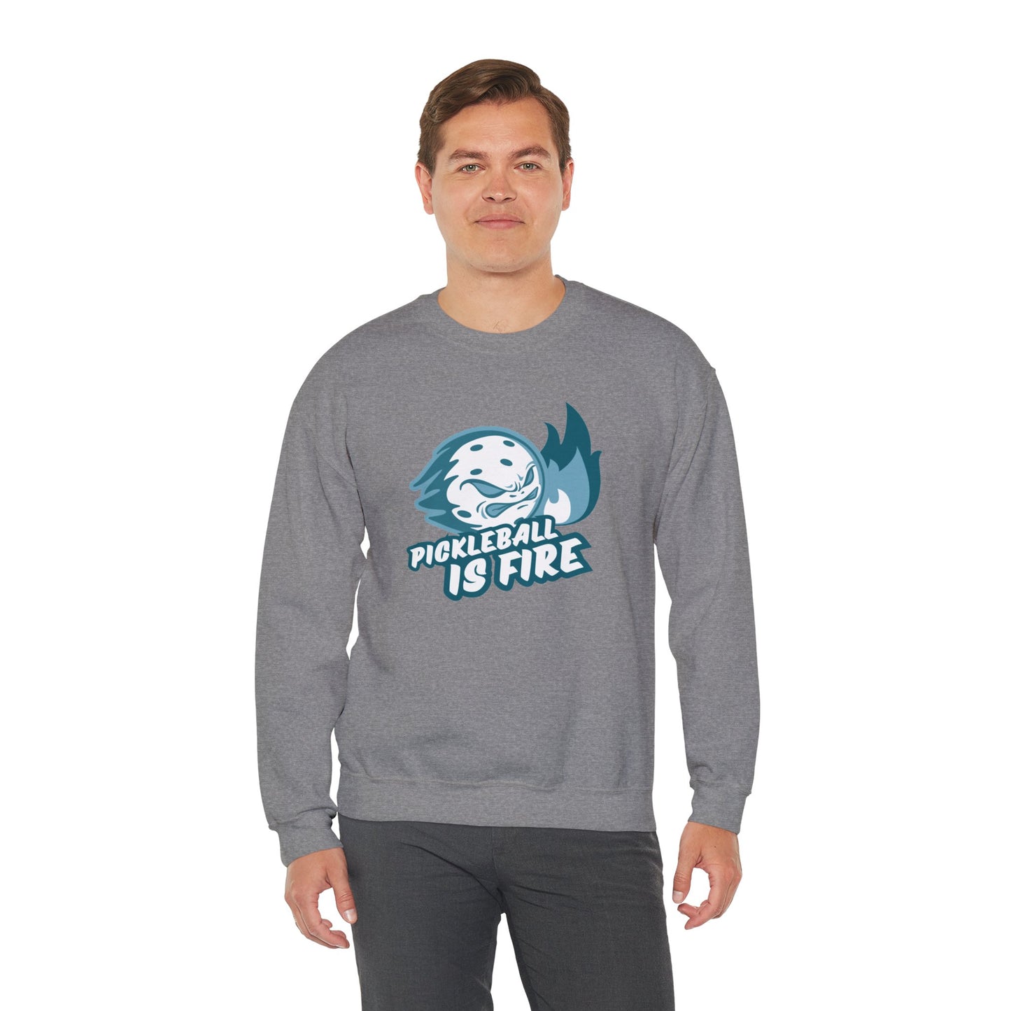 Pickleball is Fire Unisex Heavy Blend™ Crewneck Sweatshirt