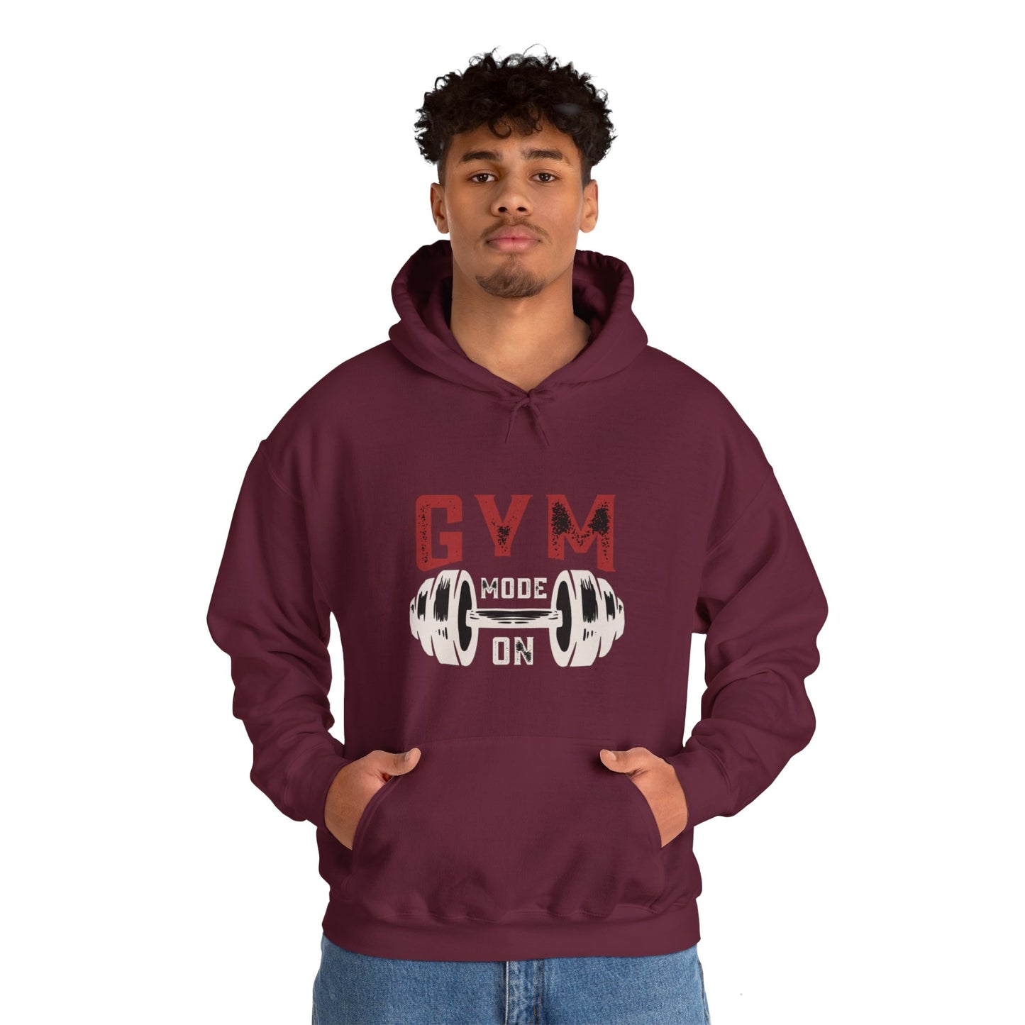 Gym Mode On Unisex Heavy Blend™ Hooded Sweatshirt